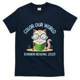 Color Our World Summer 2025 Summer Reading Program Cat T-Shirt