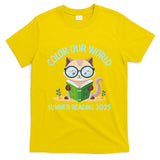 Color Our World Summer 2025 Summer Reading Program Cat T-Shirt