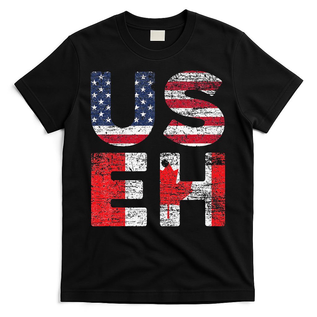 Canadian Pride American USA USEH US Flag Canada T-Shirt