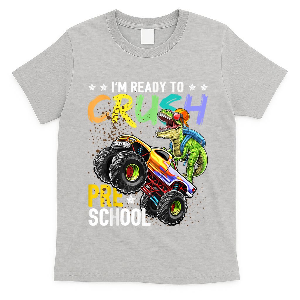 Crush Preschool Dinosaur Monster Truck Back To School Boy T-Shirt