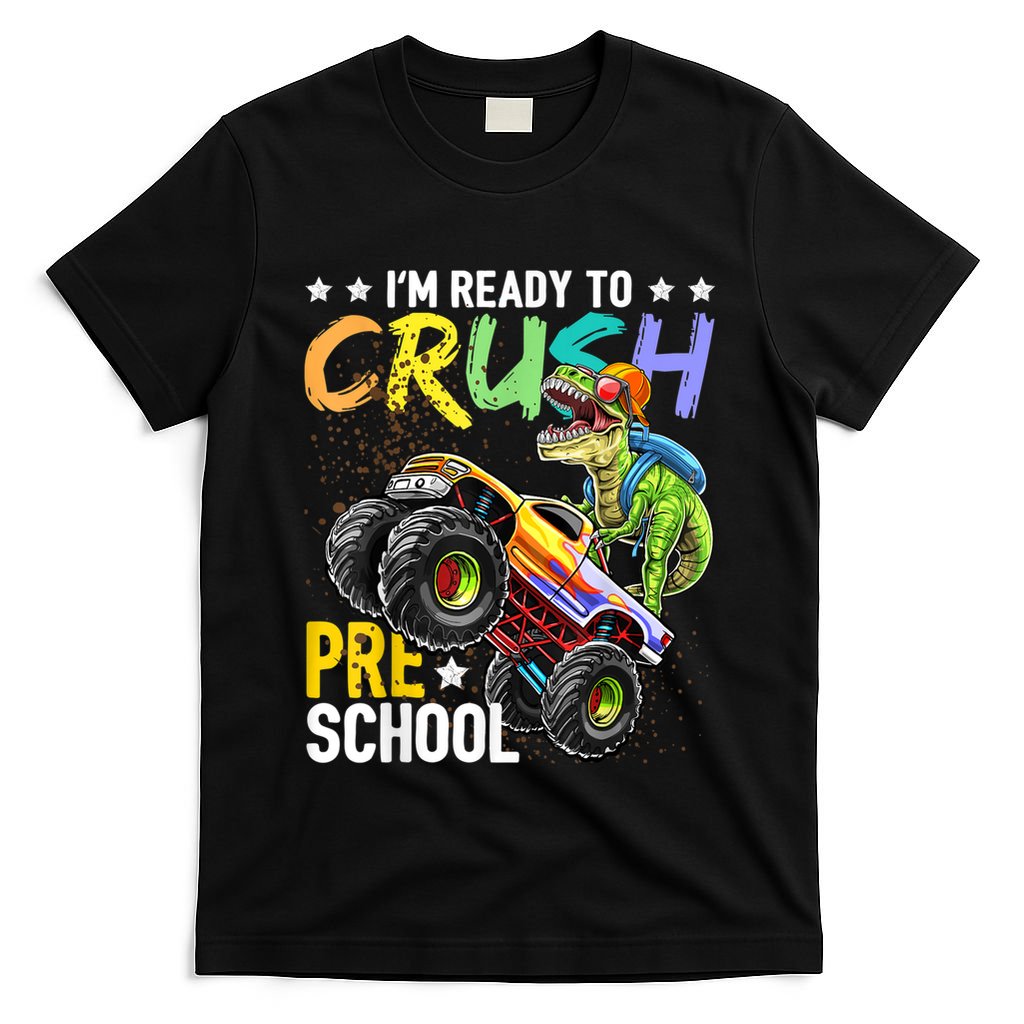 Crush Preschool Dinosaur Monster Truck Back To School Boy T-Shirt