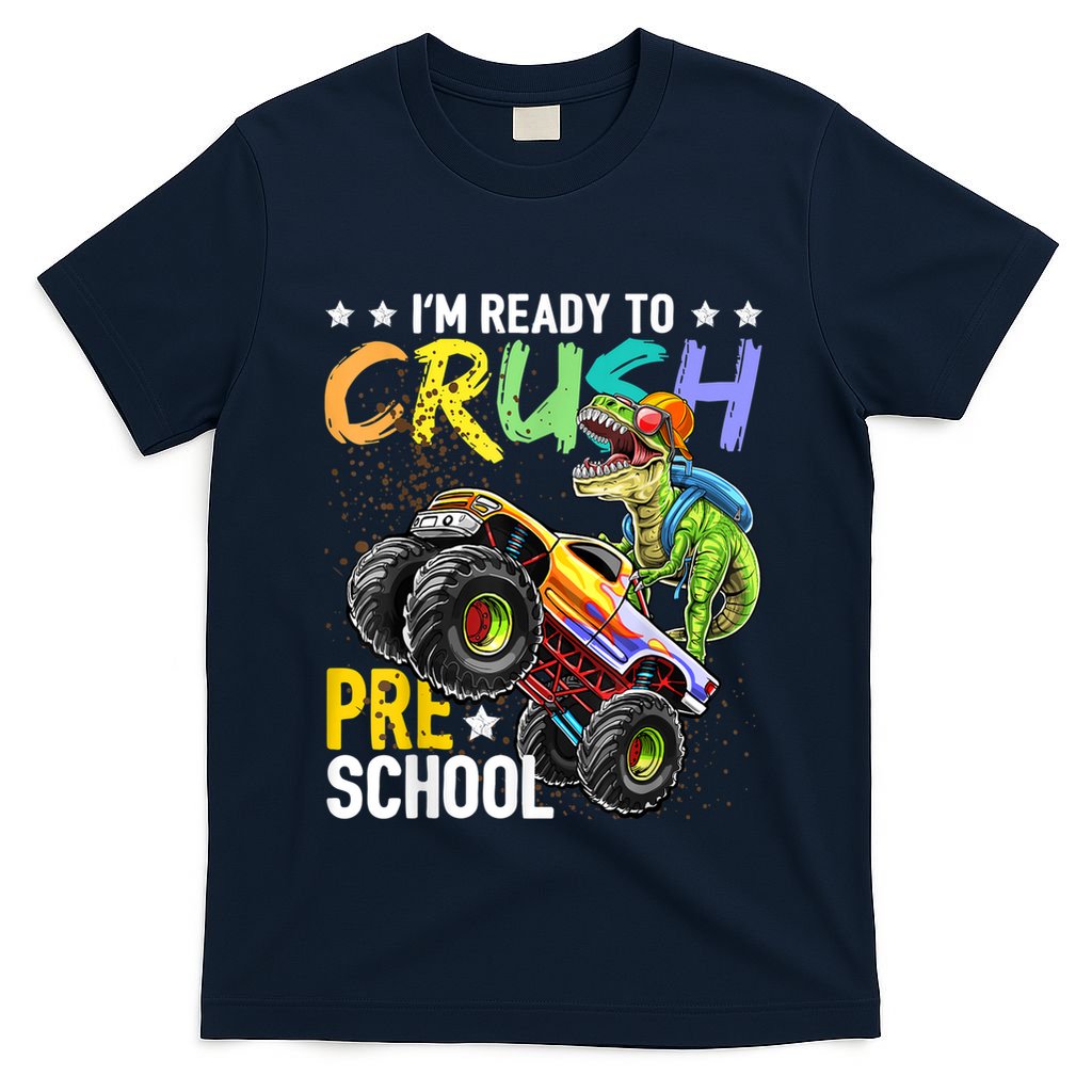 Crush Preschool Dinosaur Monster Truck Back To School Boy T-Shirt