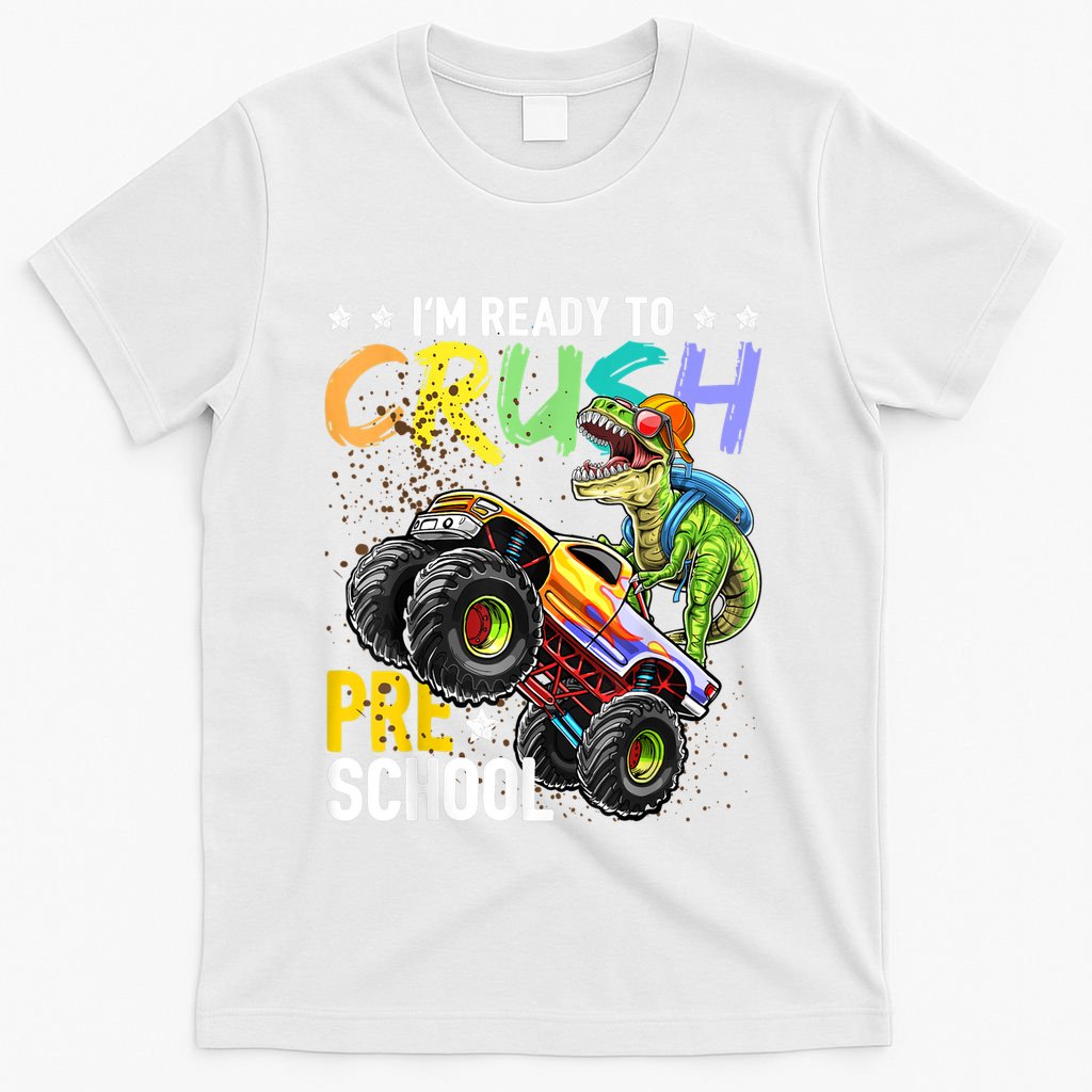 Crush Preschool Dinosaur Monster Truck Back To School Boy T-Shirt