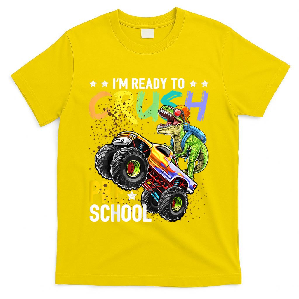 Crush Preschool Dinosaur Monster Truck Back To School Boy T-Shirt