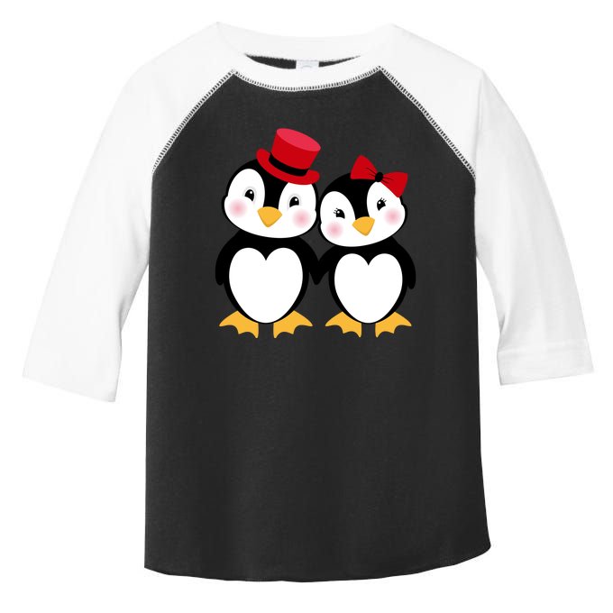 Cute Penguin Love Couples Valentines Toddler Fine Jersey T-Shirt