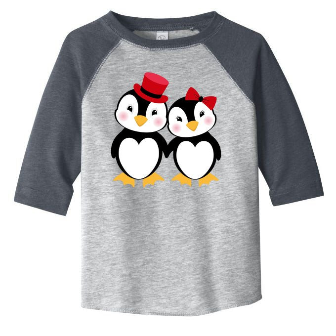 Cute Penguin Love Couples Valentines Toddler Fine Jersey T-Shirt
