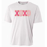 Chenille Patch Sparkling Xoxo Valentine Day Heart Love Gift Cooling Performance Crew T-Shirt