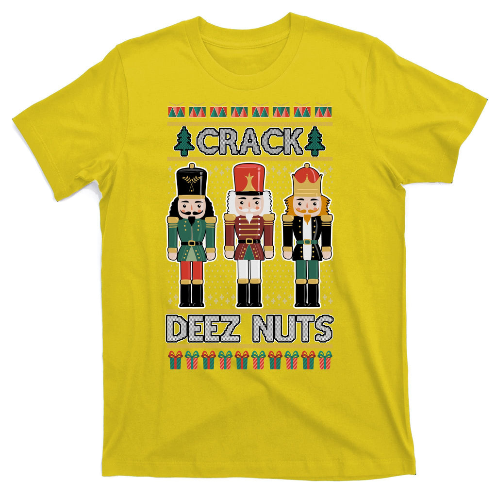 Crack Deez Nuts Nutcracker Ugly Christmas Sweater T-Shirt