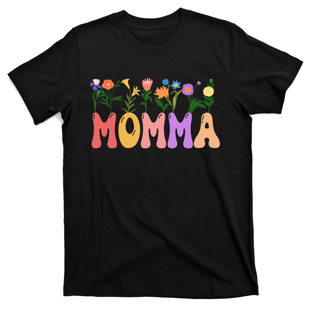 Cute Retro Floral Momma T-Shirt