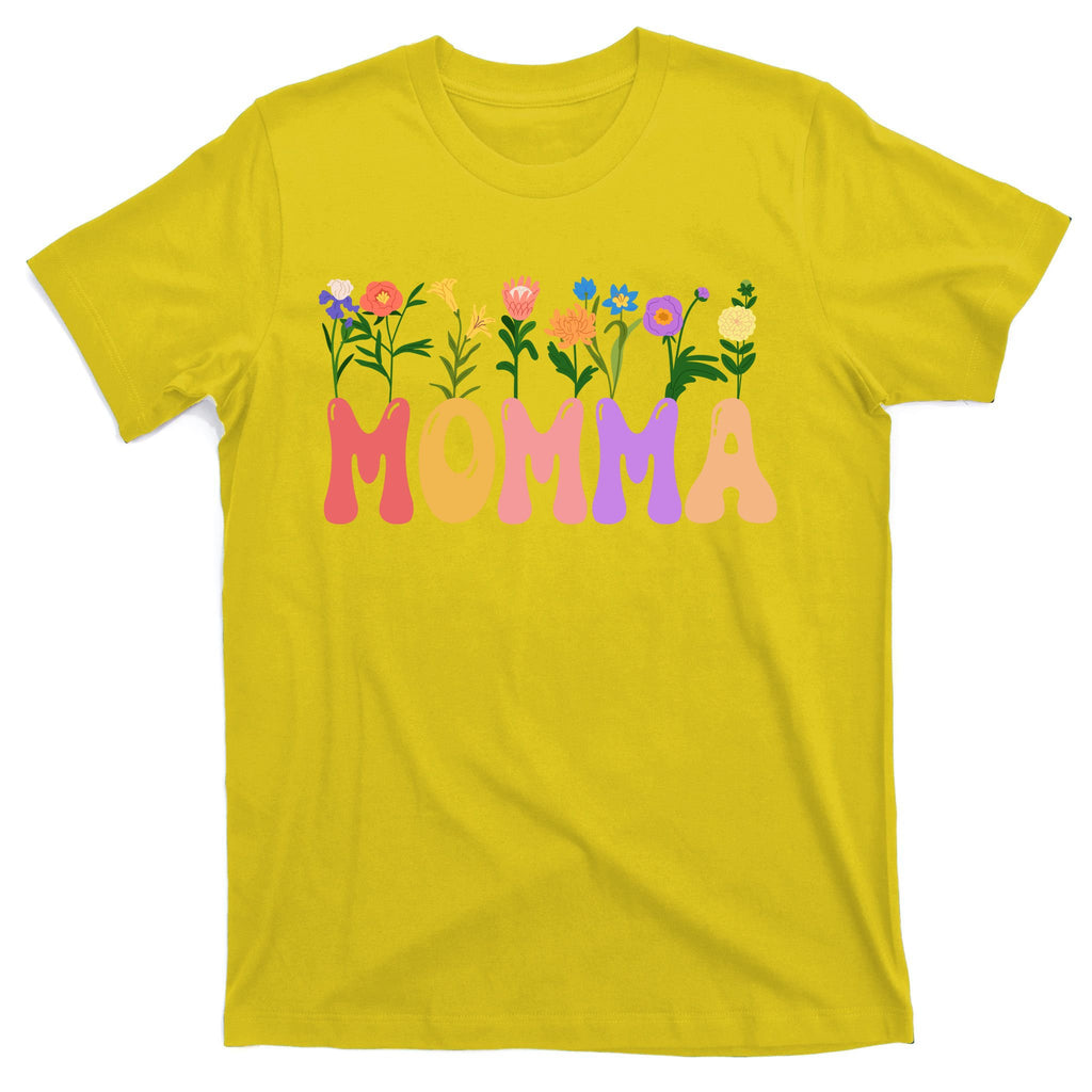 Cute Retro Floral Momma T-Shirt