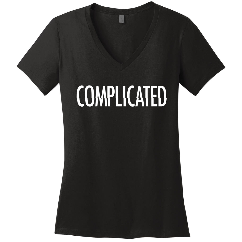 Complicated Realtionship Glitch Gift Women's V-Neck T-Shirt