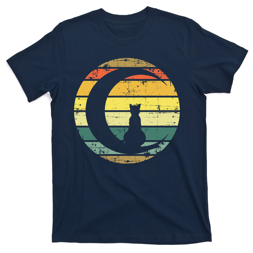 Cat Retro Moon Sunset T-Shirt