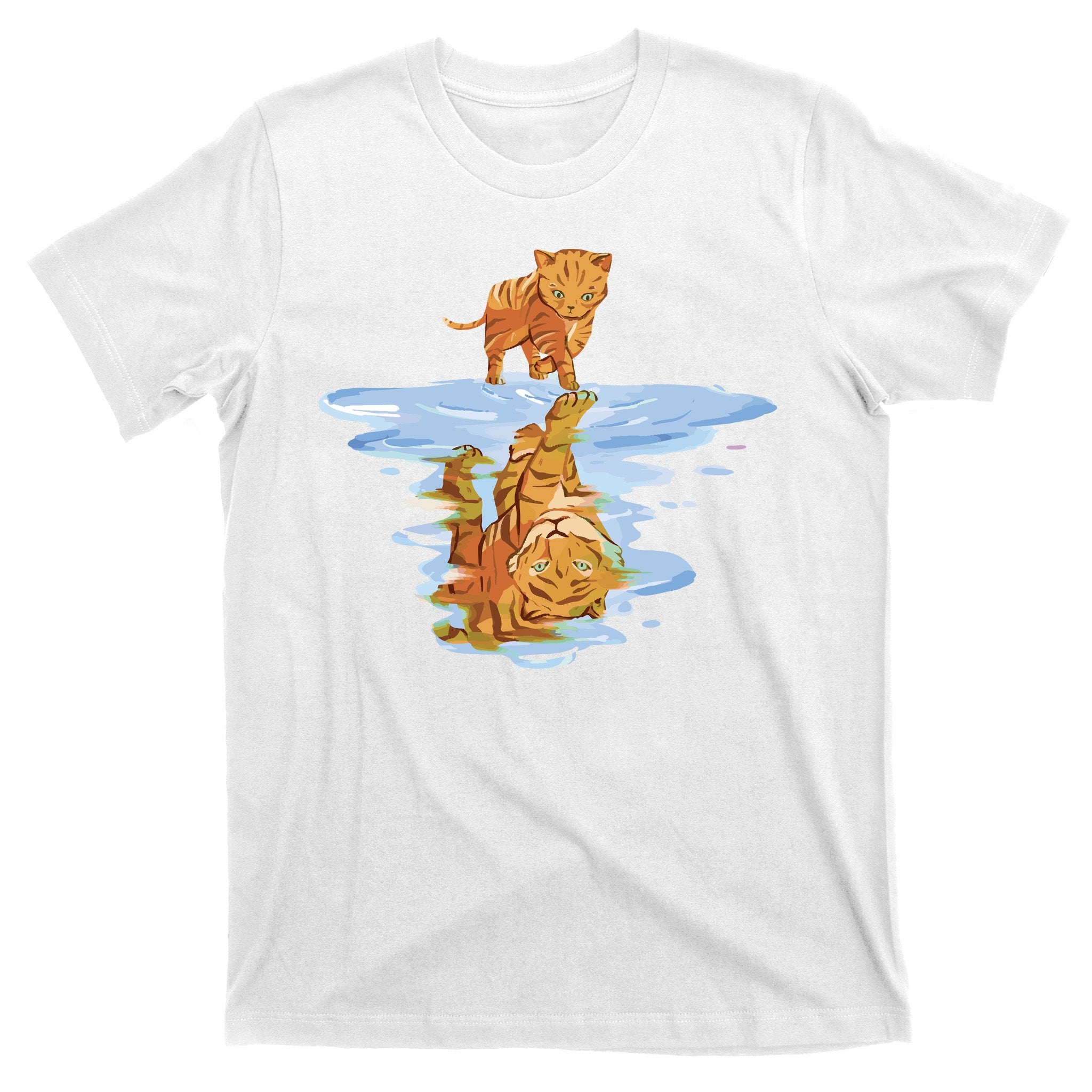 Cat Reflecting Tiger T-Shirt