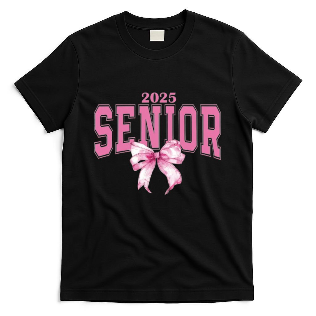 Coquette Senior 2025 Back To School Bow Senior 2025 T-Shirt