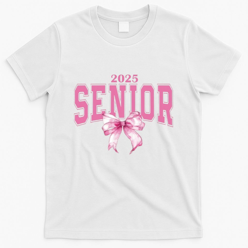 Coquette Senior 2025 Back To School Bow Senior 2025 T-Shirt