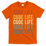 Code Sleek Life Minimalist Retro Design For Tech Enthusiasts Coding Aficionados T-Shirt