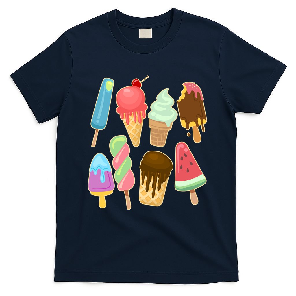 Cute Summer Popsicles And Ice Cream T-Shirt