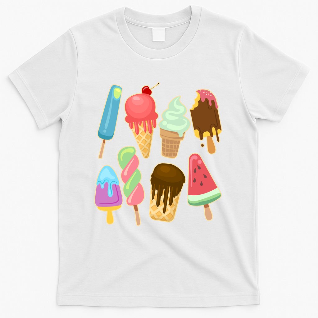 Cute Summer Popsicles And Ice Cream T-Shirt