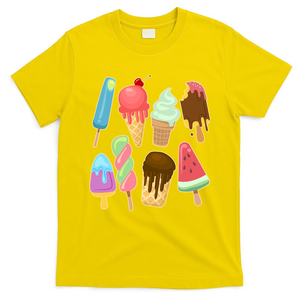 Cute Summer Popsicles And Ice Cream T-Shirt