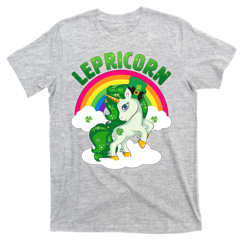 Cute St Patricks Day Rainbow Lepricorn Unicorn Leprechaun T-Shirt