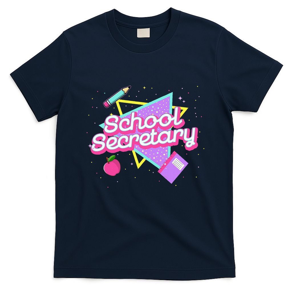 Cute School Secretary 80s 90s Back To School T-Shirt