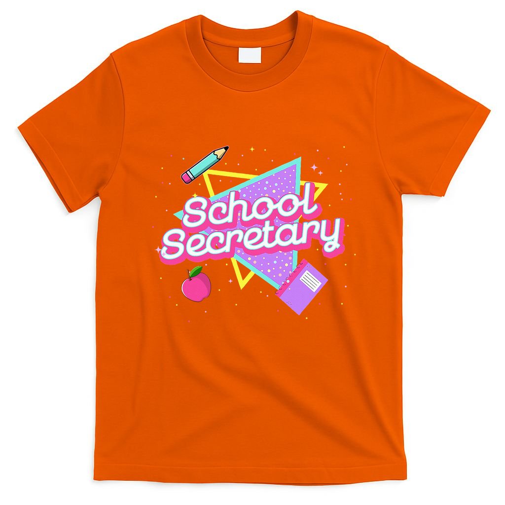 Cute School Secretary 80s 90s Back To School T-Shirt