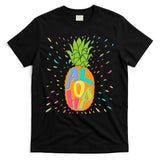 Colorful Summer Time Hawaiian Aloha Pineapple T-Shirt