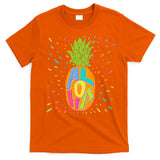 Colorful Summer Time Hawaiian Aloha Pineapple T-Shirt