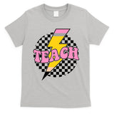 Checkered Teach Back To School Teacher T-Shirt