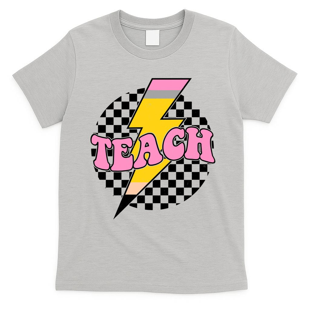 Checkered Teach Back To School Teacher T-Shirt