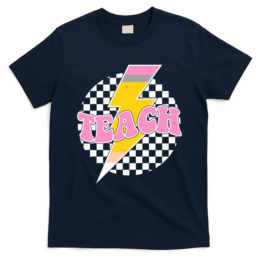 Checkered Teach Back To School Teacher T-Shirt