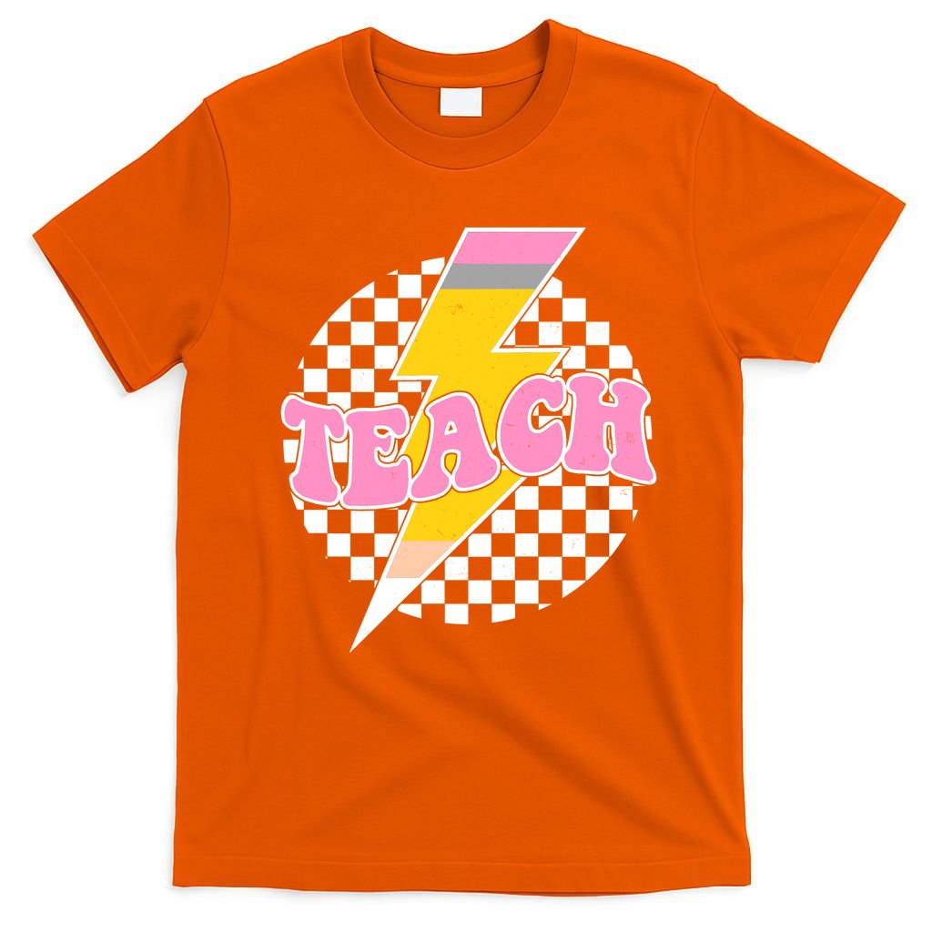 Checkered Teach Back To School Teacher T-Shirt