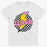 Checkered Teach Back To School Teacher T-Shirt