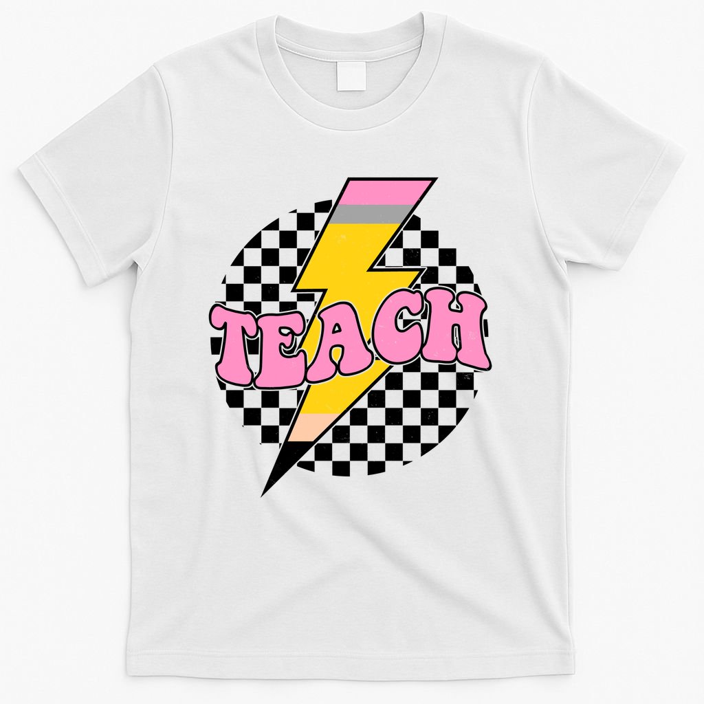 Checkered Teach Back To School Teacher T-Shirt