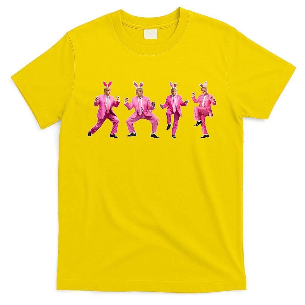 Cute Trump Dance Easter Day Bunny Funny Trump Easter Day T-Shirt
