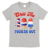 Chill The Fourth Out Funny 4th Of July Icecream T-Shirt