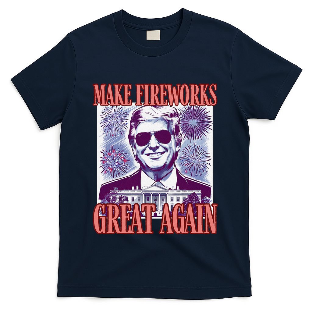Cute Trump Make Fireworks Great Again 4th Of July 2025 T-Shirt