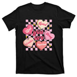 Cute Teacher Valentine Day Women Retro Heart Candy Self Love T-Shirt