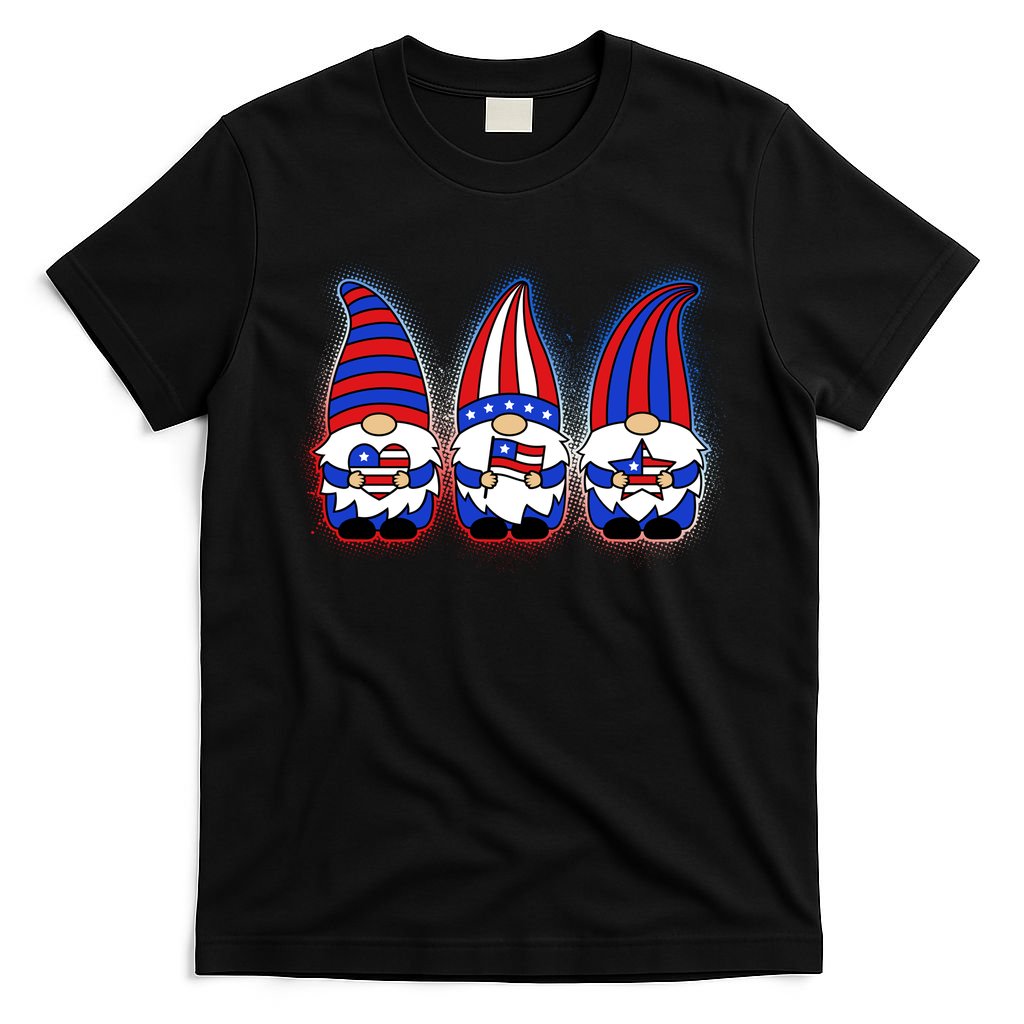 Cute USA American Flag Gnomes T-Shirt