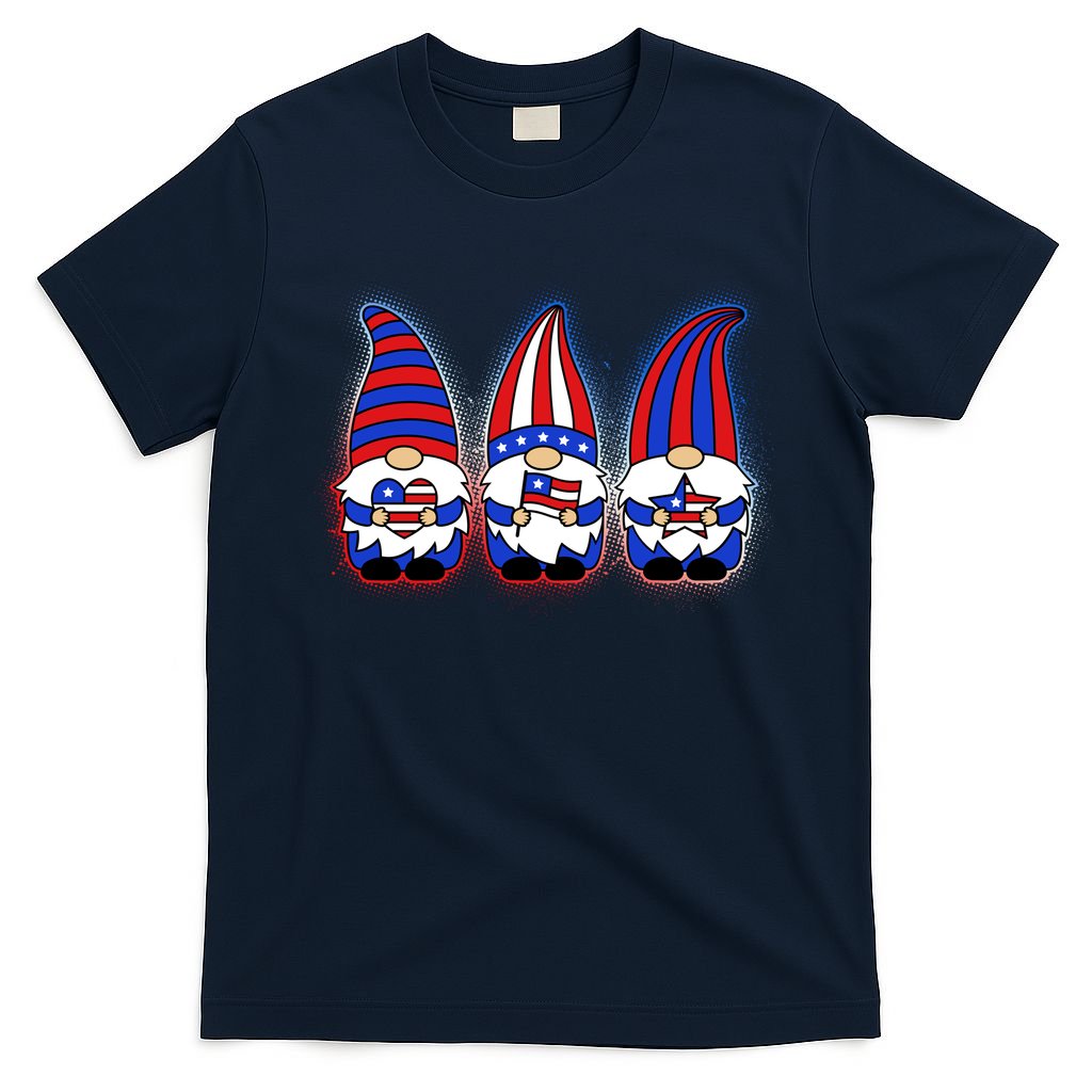 Cute USA American Flag Gnomes T-Shirt