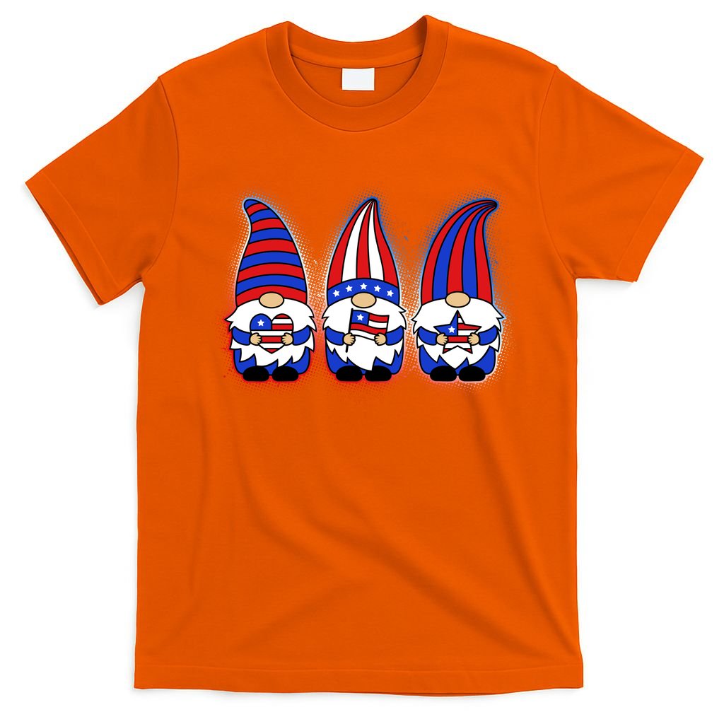 Cute USA American Flag Gnomes T-Shirt