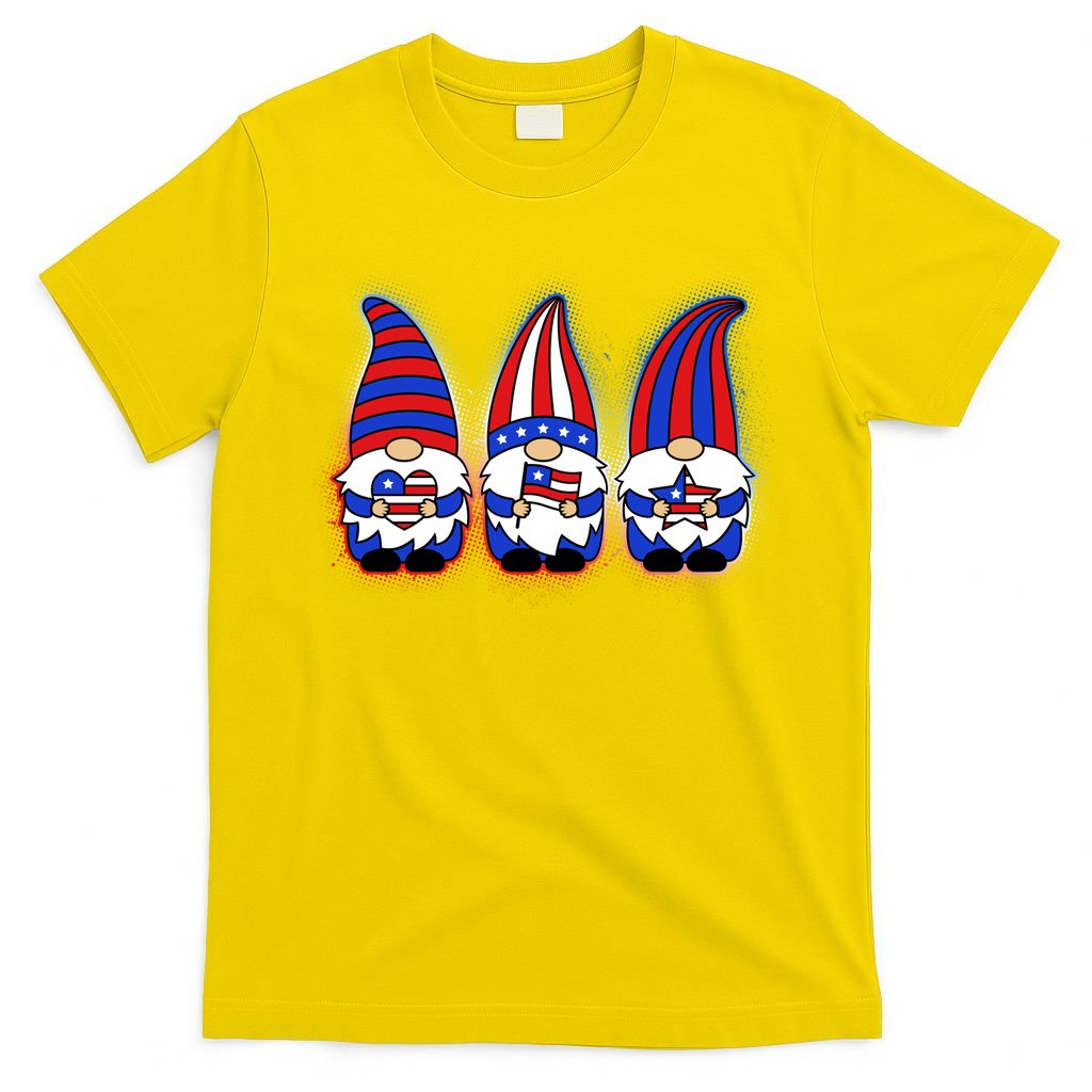 Cute USA American Flag Gnomes T-Shirt