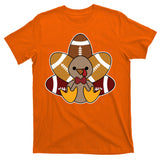 Cute Football Turkey Thanksgiving T-Shirt