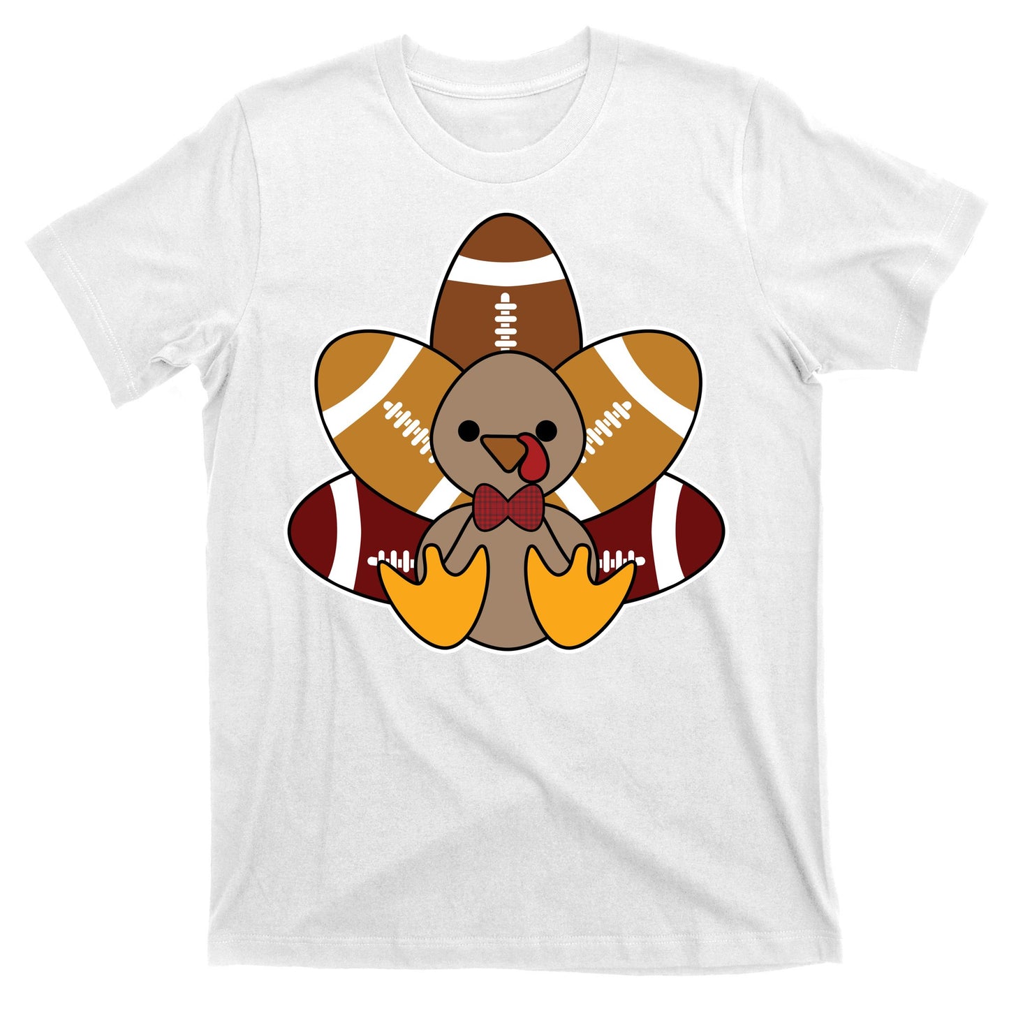 Cute Football Turkey Thanksgiving T-Shirt