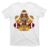 Cute Football Turkey Thanksgiving T-Shirt