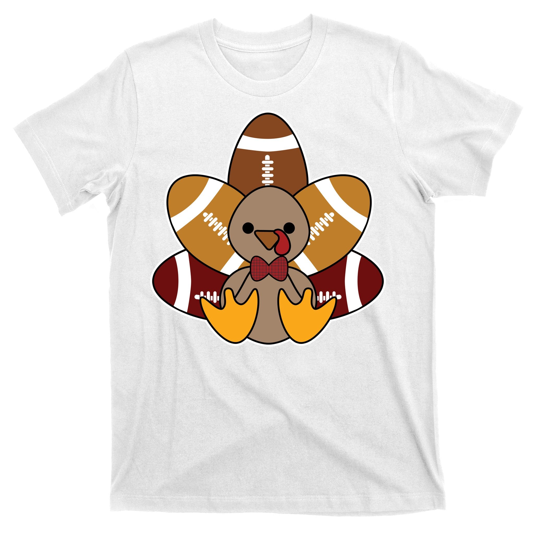 Cute Football Turkey Thanksgiving T-Shirt