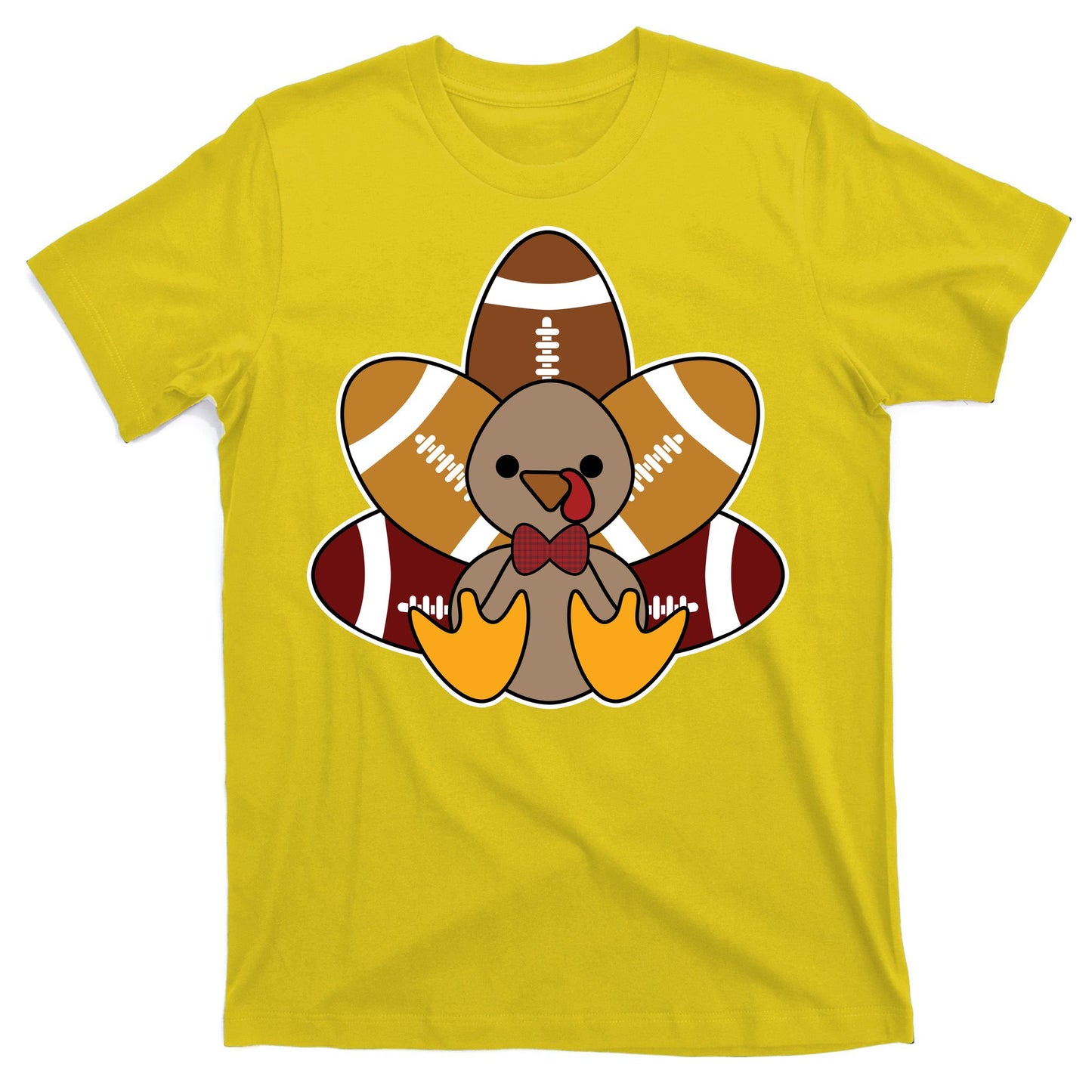 Cute Football Turkey Thanksgiving T-Shirt