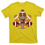 Cute Football Turkey Thanksgiving T-Shirt