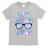 Cute Funny 4th Grade Vibes Cool Sunglasses T-Shirt