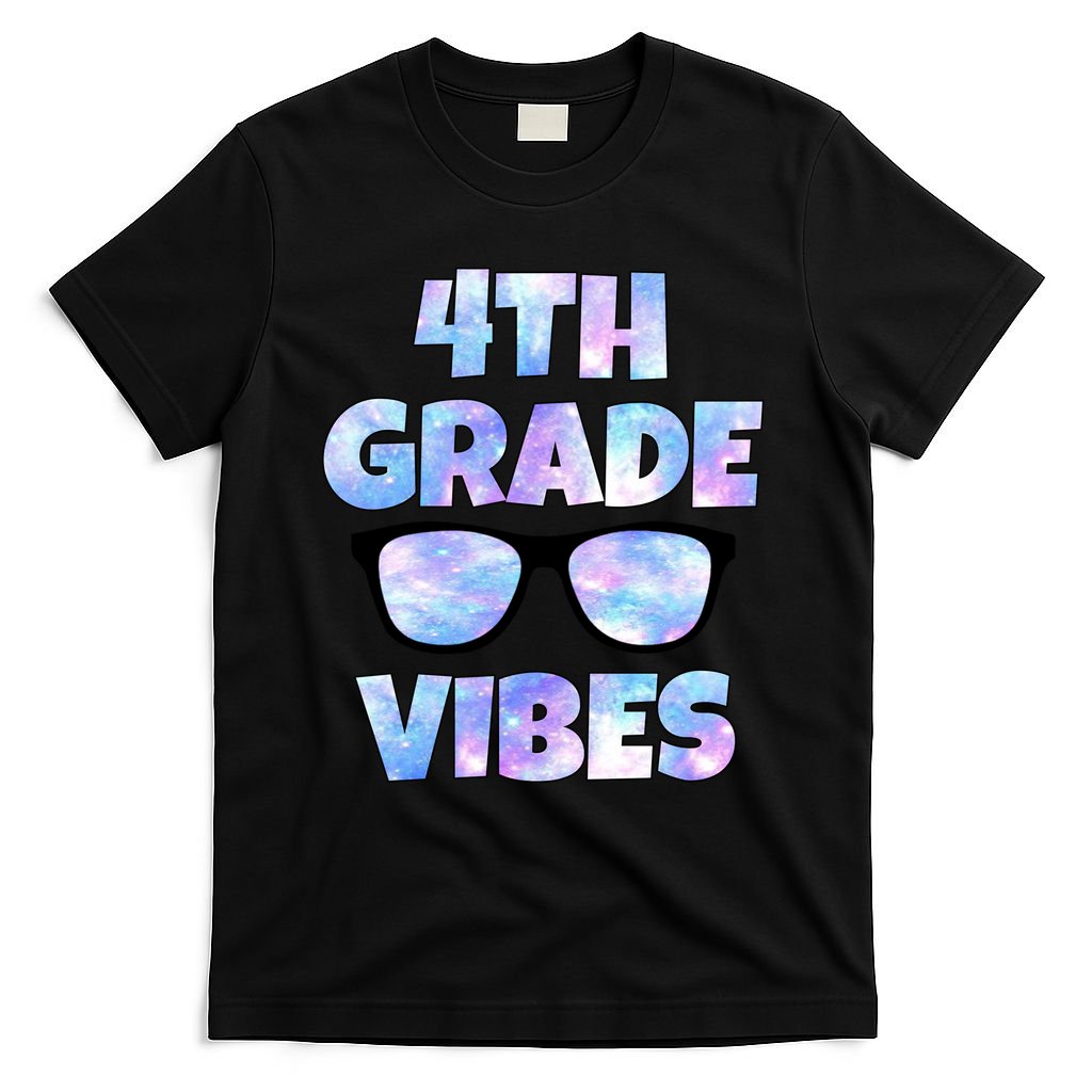 Cute Funny 4th Grade Vibes Cool Sunglasses T-Shirt